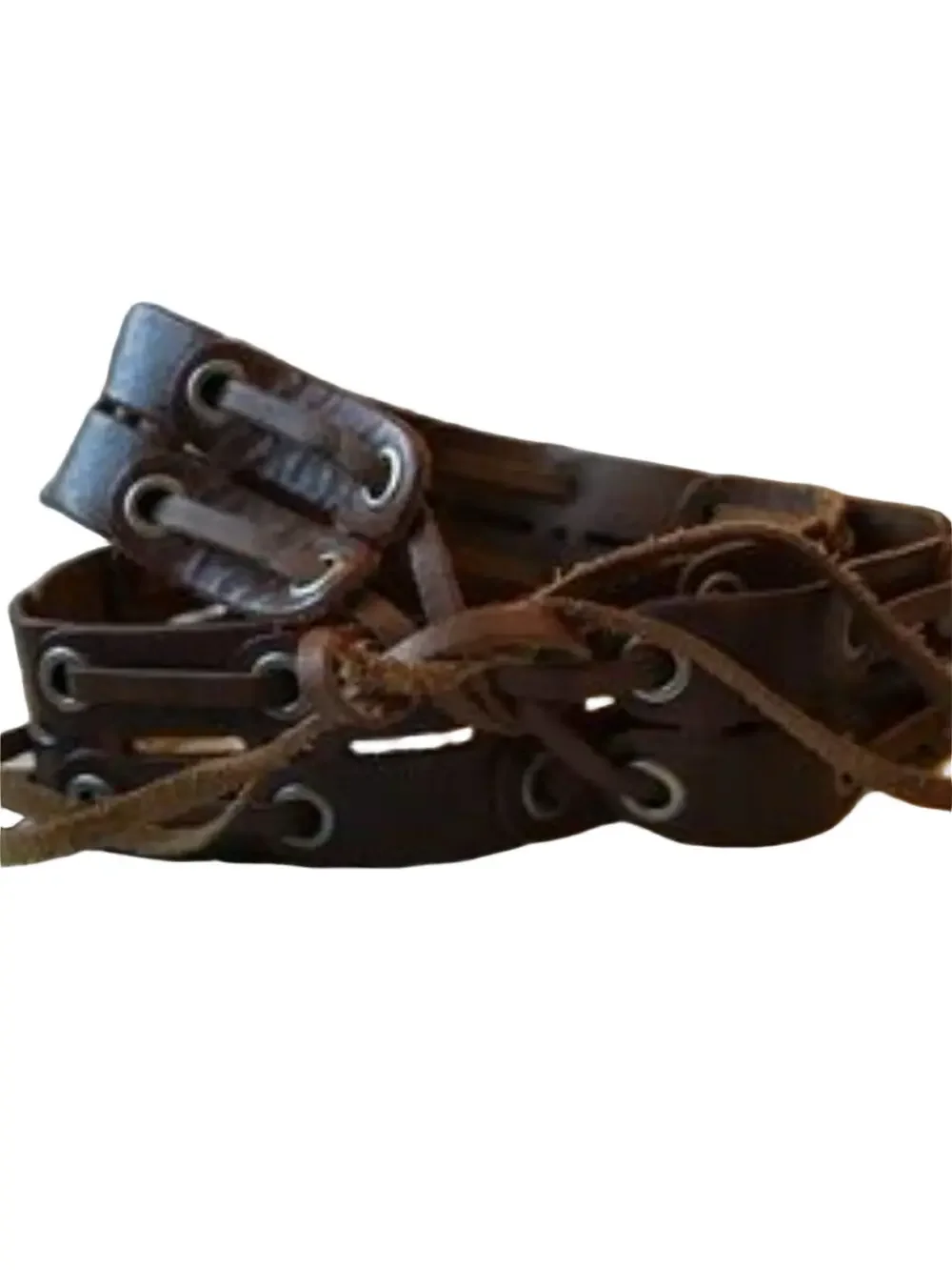 American Eagle Festival Season Genuine Leather Brown Boho Belt
